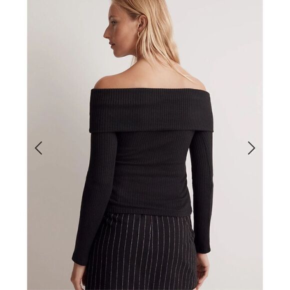 $65 Madewell Off-Shoulder Long-Sleeve Top size XL m4 - Picture 5 of 6